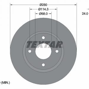 Диск тормозной передний вентилируемый