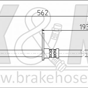 Шланг тормозной задний правый