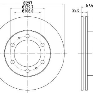Диск тормозной передний вентилируемый