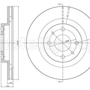 Диск тормозной передний вентилируемый