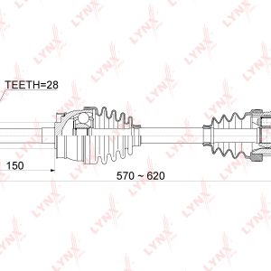 Полуось передняя