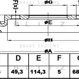 Диск тормозной передний вентилируемый