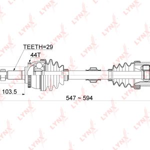 Полуось передняя правая