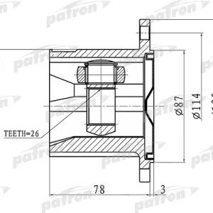 ШРУС внутренний передний
