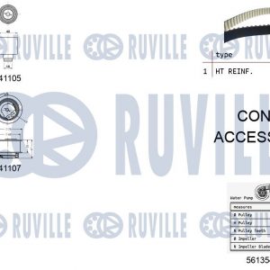 Насос водяной (помпа) + к-кт ремня ГРМ