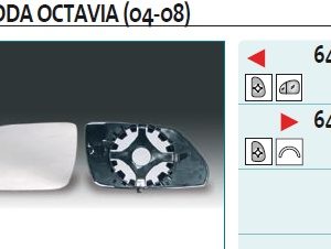 Стекло зеркала механического правого