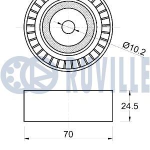 Ролик-натяжитель ручейкового ремня