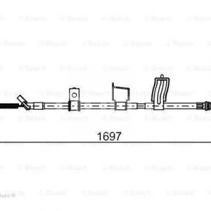 Трос стояночного тормоза правый