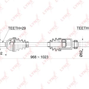 Полуось передняя правая