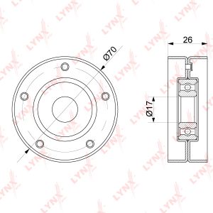 Ролик-натяжитель ручейкового ремня