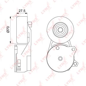 Ролик-натяжитель ручейкового ремня