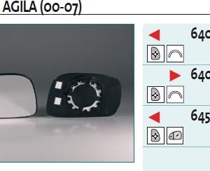 Стекло зеркала электрического левого