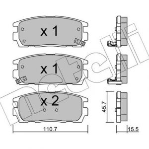 Колодки тормозные задние дисковые к-кт
