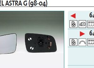 Стекло зеркала электрического правого