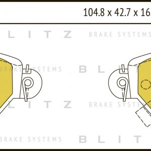 Колодки тормозные задние дисковые к-кт