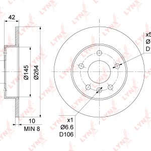 Диск тормозной задний