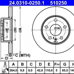 Диск тормозной задний