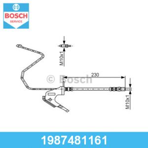 Шланг тормозной задний левый