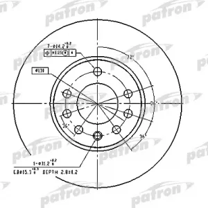 Диск тормозной передний вентилируемый