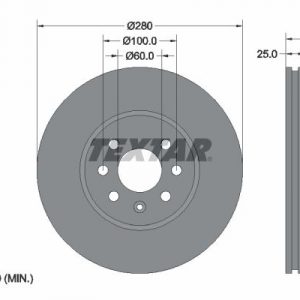 Диск тормозной передний вентилируемый