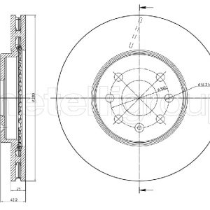 Диск тормозной передний вентилируемый