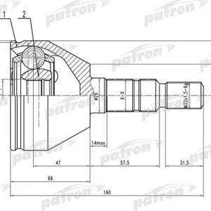 ШРУС наружный передний