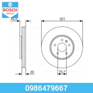 Диск тормозной передний вентилируемый