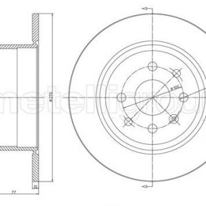 Диск тормозной задний