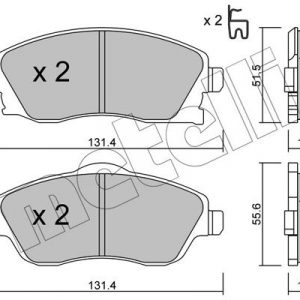 Колодки тормозные передние к-кт