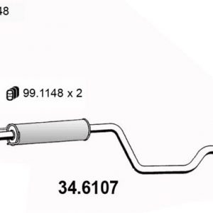 Глушитель средняя часть