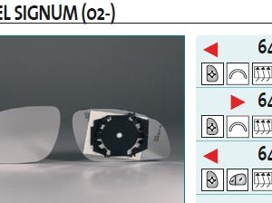 Стекло зеркала электрического правого