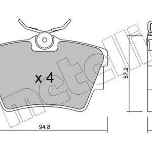 Колодки тормозные задние дисковые к-кт