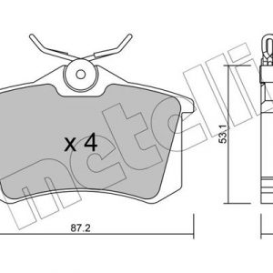 Колодки тормозные задние дисковые к-кт