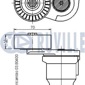 Ролик-натяжитель ручейкового ремня