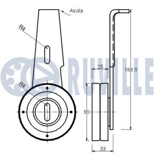 Ролик-натяжитель ручейкового ремня