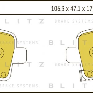 Колодки тормозные задние дисковые к-кт