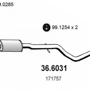 Глушитель средняя часть