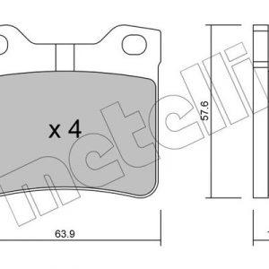 Колодки тормозные задние дисковые к-кт