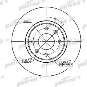 Диск тормозной передний вентилируемый