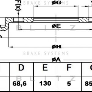 Диск тормозной передний вентилируемый левый