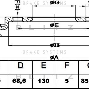 Диск тормозной передний вентилируемый правый