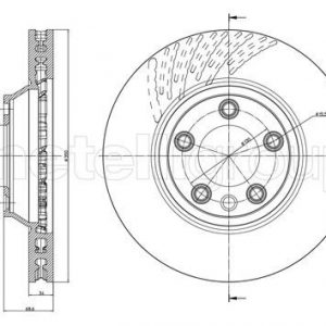 Диск тормозной передний вентилируемый левый