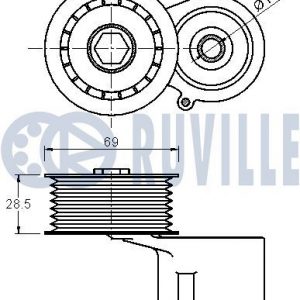 Ролик руч.ремня с кронштейном