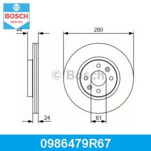 Диск тормозной передний вентилируемый