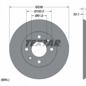 Диск тормозной передний вентилируемый