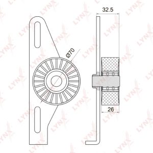 Ролик-натяжитель ручейкового ремня