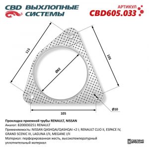 Прокладка приемной трубы глушителя