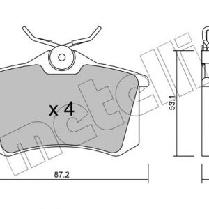 Колодки тормозные задние дисковые к-кт