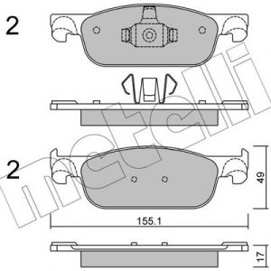Колодки тормозные передние к-кт