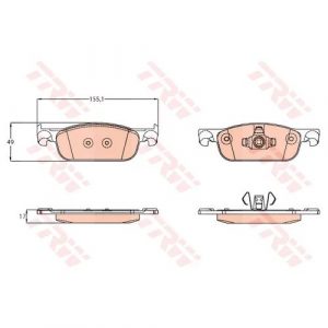 Колодки тормозные передние к-кт